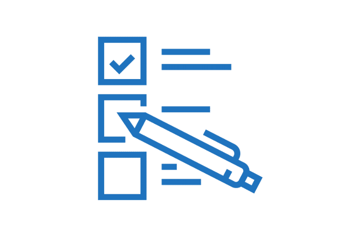 Checkbox checklist for construction project management with pen, representing construction English terminology and safety checklist, related to construction site safety and communication.