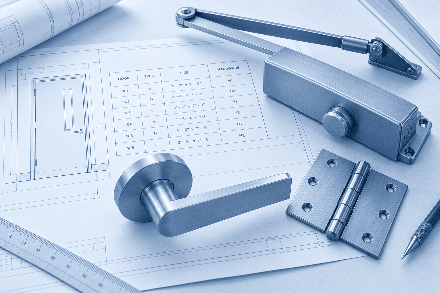 architectural door schedule and hardware